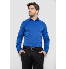 Рубашка мужская однотонная, цвет электрик, 186R6917 Рубашка мужская однотонная, цвет электрик, 186R6917