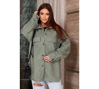 Сорочка-бомбер жіноча, колір оливковий, 257R153