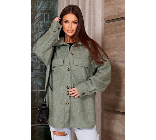 Сорочка-бомбер жіноча, колір оливковий, 257R153