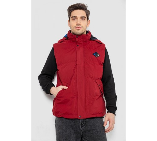 Жилетка мужская демисезонная, цвет бордовый, 244R99007