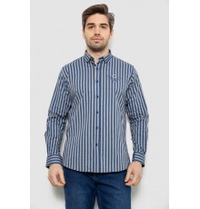 Рубашка мужская в полоску, цвет серо-синий, 186RM01