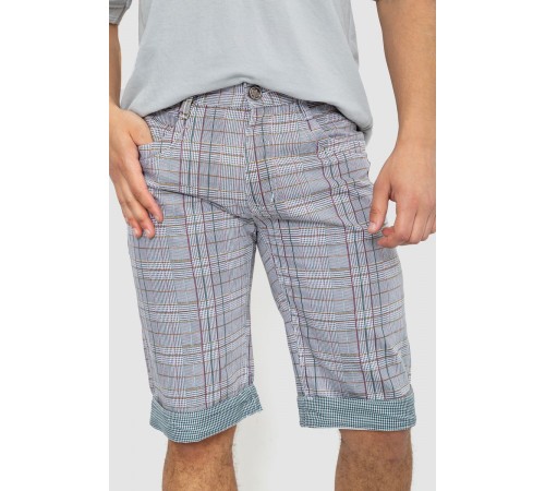 Шорты мужские в клетку, цвет серый, 244R31-222