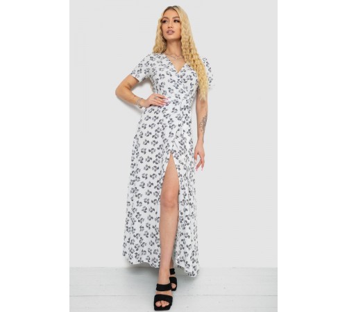Сарафан  принтом, колір біло-чорний, 241R174