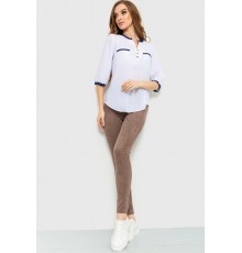 Блуза класична, колір біло-синій, 230R051