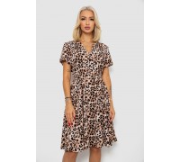 Платье софт с принтом, цвет бежево-черный, 230R0032-4