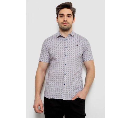 Рубашка мужская с коротким  рукавом, цвет бежевый, 214R6917-15