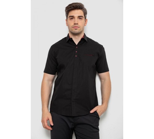 Рубашка мужская, цвет черный, 214R7326