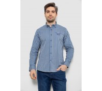 Рубашка мужская в полоску, цвет серо-голубой, 186RM01