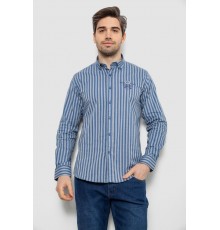 Рубашка мужская в полоску, цвет серо-голубой, 186RM01