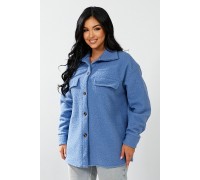 Рубашка -бомбер женская, цвет джинс, 257R153