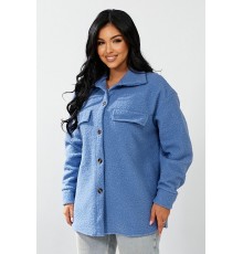 Сорочка-бомбер жіноча, колір джинс, 257R153