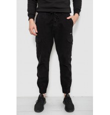 Штаны мужские однотонные, цвет черный, 244R1693