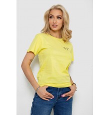Футболка жіноча з принтом, колір жовтий, 238R57800