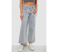 Джинсы женские однотонные Wide leg, цвет серый, 244R1804S21