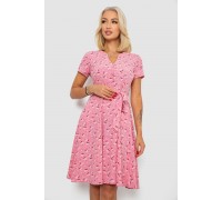 Сукня софт з принтом, колір пудровий, 230R0032