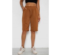 Шорты женские однотонные, цвет коричневый, 238R119