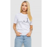 Футболка жіноча з принтом, колір білий, 241R132