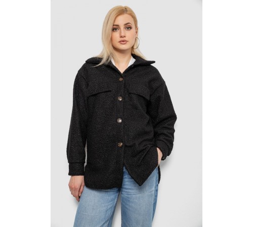 Сорочка-бомбер жіноча, колір чорний, 257R153