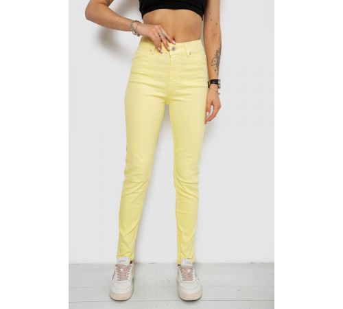 Джинсы женские Slim Fit, цвет желтый, 182R1489S19