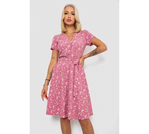 Сукня софт з принтом, колір темно-пудровий, 230R0032