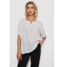 Блуза, колір молочний, 244RM205