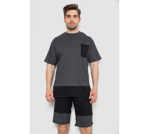 Костюм мужской повседневный, цвет серо-черный, 238R1533