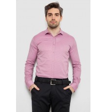 Рубашка мужская однотонная с принтом, цвет пудровый, 186R2114