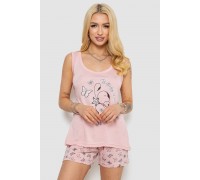 Пижама женская с принтом, цвет розовый, 243R5784