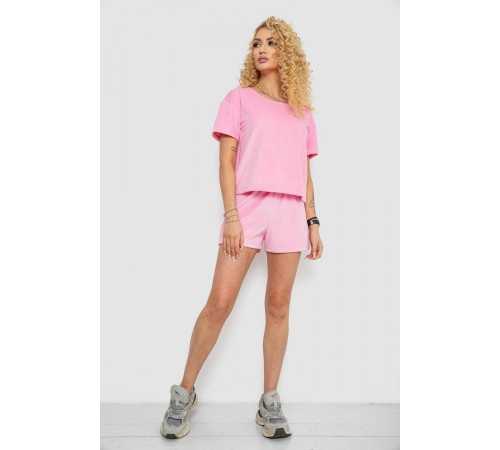 Домашній костюм велюровий, колір світло-рожевий, 102R272-3