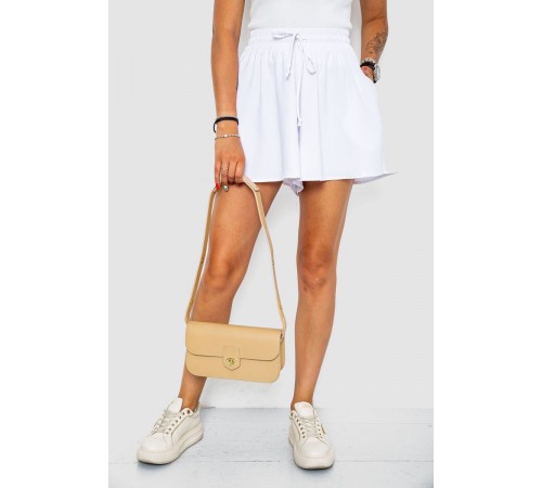 Шорти-спідниця однотонні, колір білий, 102R5256