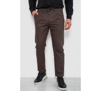 Штани чоловічі класичні однотонні, колір коричневий, 157RU02-013