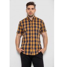 Сорочка чоловіча в клітку, колір коричневий, 214R834