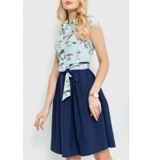 Сукня софт із квітковим принтом, колір синьо-м'ятний, 230R79-3
