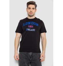 Футболка мужская с принтом, цвет черный, 241R1909