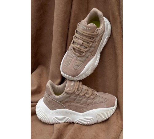 Кросівки жіночі, колір бежево-білий, 248RCX1250