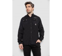 Рубашка мужская, цвет черный, 186R01-1