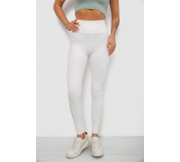 Лосини однотонні в рубчик, колір молочний, 244R686