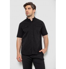 Рубашка мужская однотонная, цвет черный, 214R6917-2