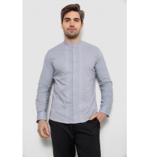 Рубашка мужская однотонная, цвет серый, 186R2033