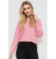 Кофта жіноча на блискавці з капюшоном, колір рожевий, 244R008
