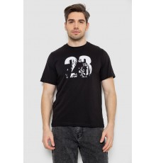 Футболка чоловіча з принтом, колір чорний, 241R1906