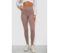 Лосини однотонні в рубчик, колір мокко, 244R312-5