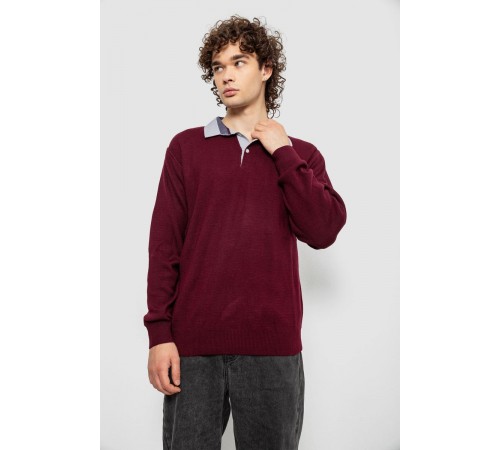 Свитер-обманка мужской, цвет бордовый, 161R924