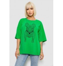 Футболка жіноча з принтом, колір зелений, 244R3008