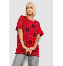 Футболка жіноча з принтом, колір червоний, 244R4016