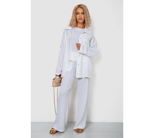 Костюм жіночий трійка, колір молочний, 102R5255