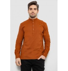 Рубашка мужская однотонная с принтом, цвет коричневый, 186R2077