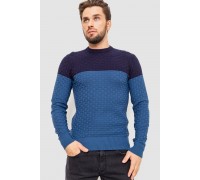 Свитер мужской двухцветный, цвет синий, 161R1205