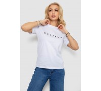 Футболка женская с принтом, цвет бело-черный, 238R57376