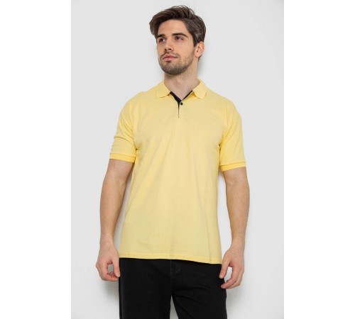 Поло мужское однотонное, цвет желтый, 244R2123